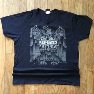 Harley-Davidson Black T-Shirt with Gray Eagle Graphic